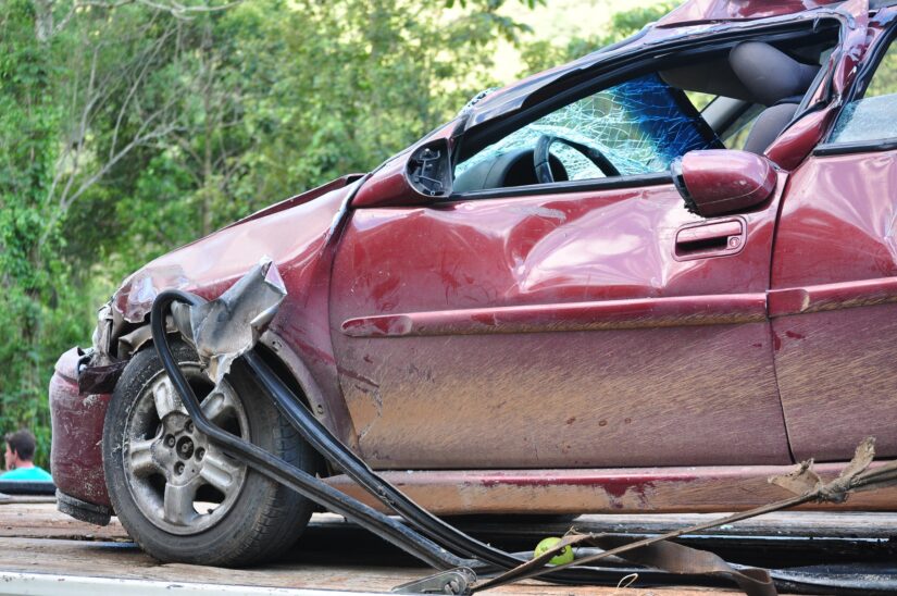 Photo of Crashed Car After Collision